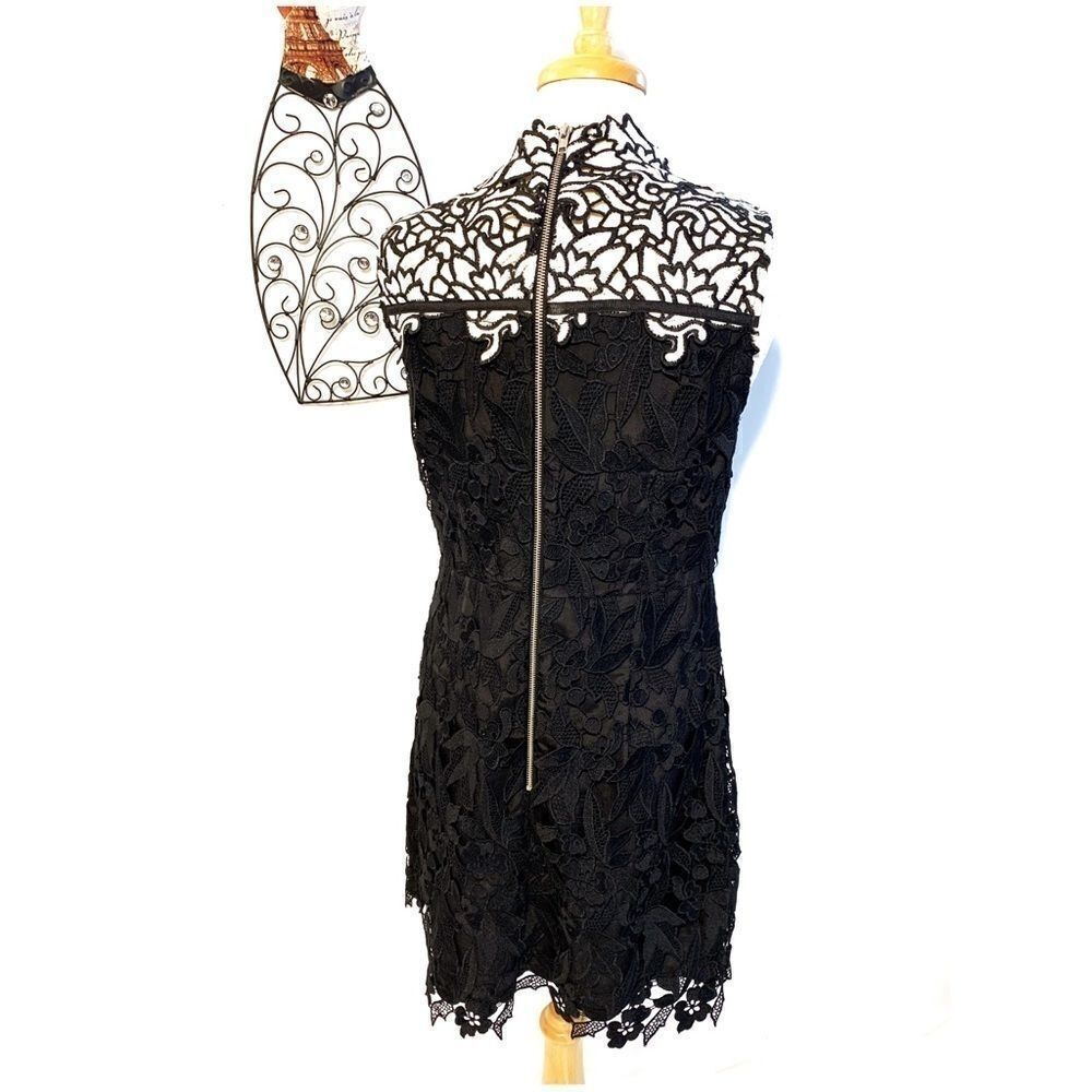 EUC Topshop Blk/white Lace Dress   (Size 10) - Picture 3 of 8